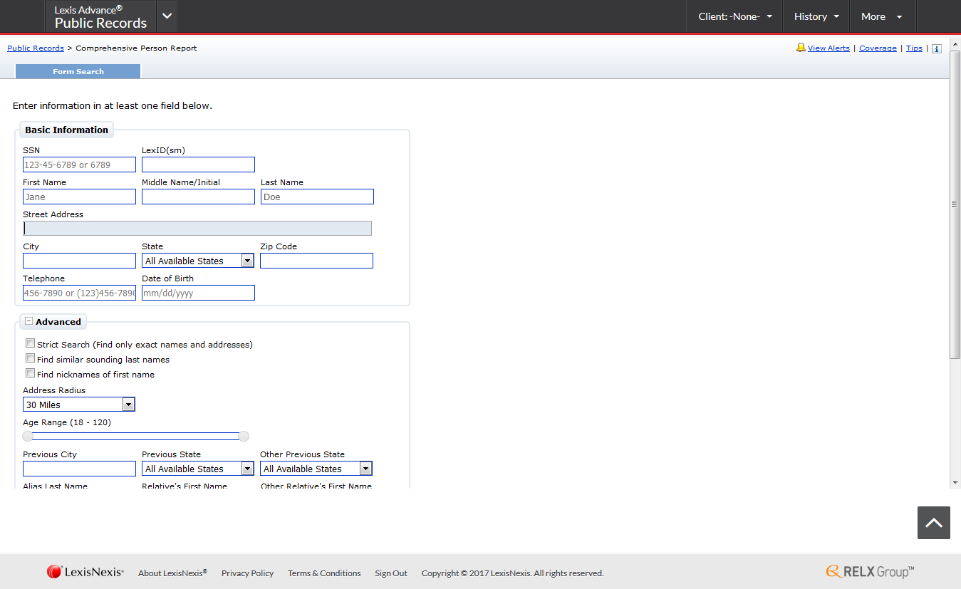Search Public Records LexisNexis® Public Records